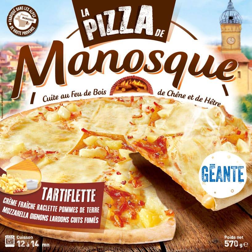 Pizza tartiflette géante