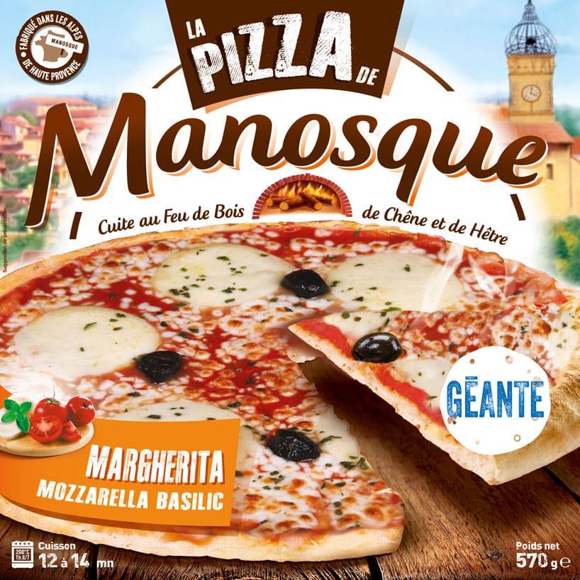 pizza géante tomate mozza